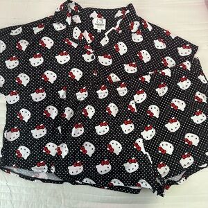 Hello Kitty black shorts pajama set. Brand new with tags. Size women's XL
